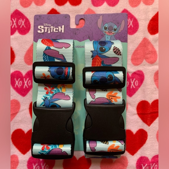 New Disney Stitch Kids 2 Piece Luggage Straps Tropical - Picture 4 of 6